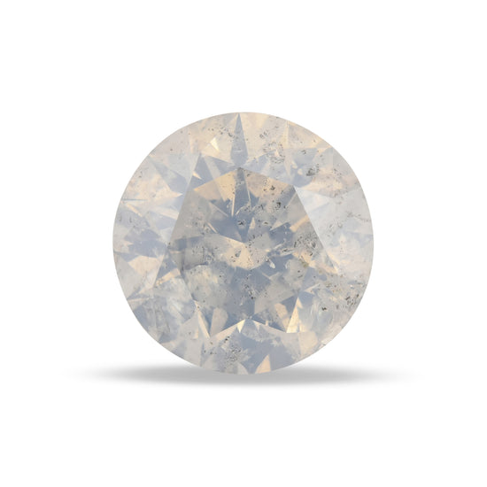 3.16 Carat Fancy White Round Brilliant Diamond  GIA