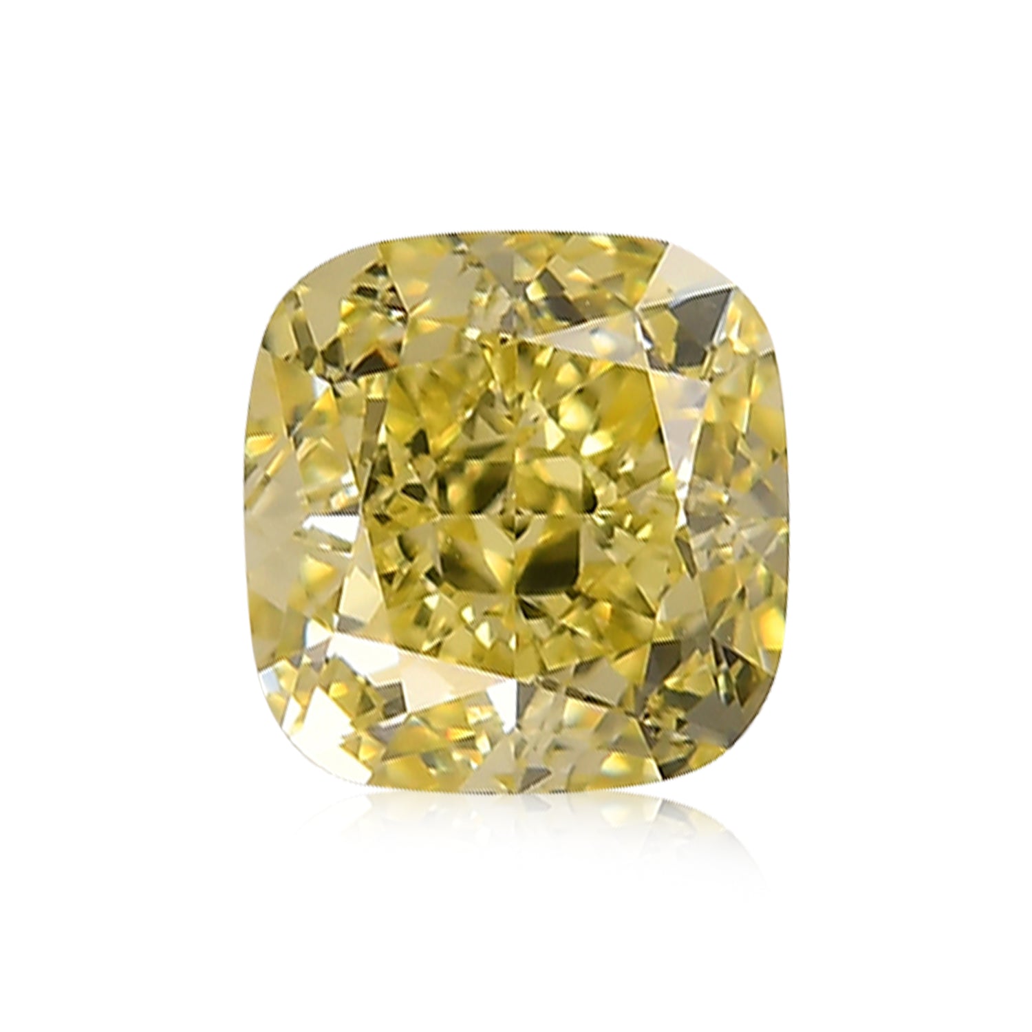 1.02 Carat Fancy Yellow Cushion Diamond VVS2 GIA