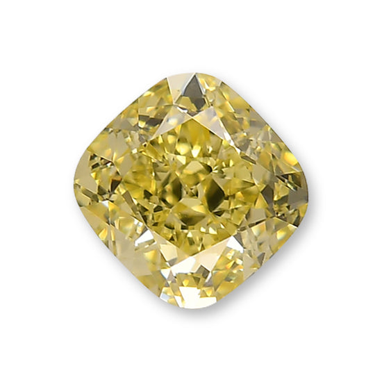 1.02 Carat Fancy Yellow Cushion Diamond VVS2 GIA