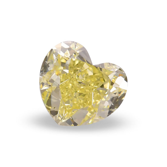 1.08 Carat Fancy Intense Yellow HEART Diamond SI1 GIA