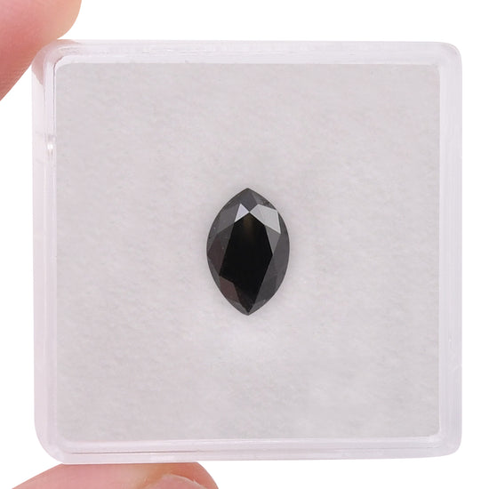 1.33 Carat Fancy Black Marquise Diamond  GIA