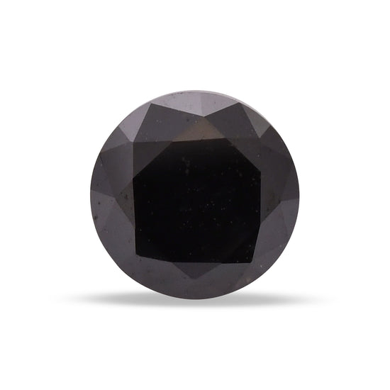 1.38 Carat Fancy Black Round Brilliant Diamond  GIA
