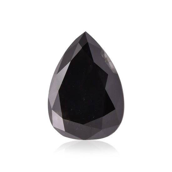 1,34 Karat Fancy Black birnenförmiger Diamant GIA