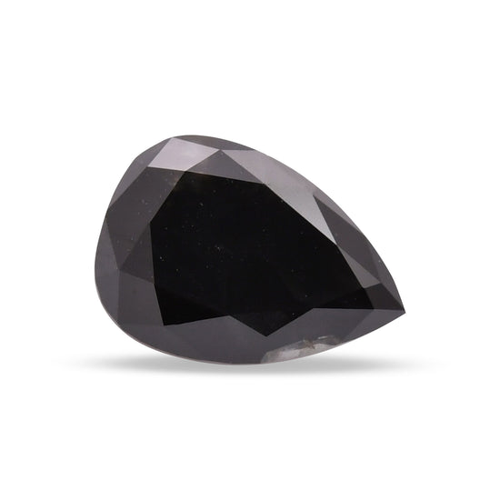 1.34 Carat Fancy Black Pear Diamond  GIA