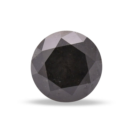 1.27 Carat Fancy Black Round Brilliant Diamond  GIA