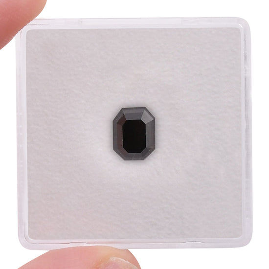 1.30 Carat Fancy Black Emerald Diamond  GIA