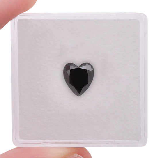1.32 Carat Fancy Black HEART Diamond  GIA
