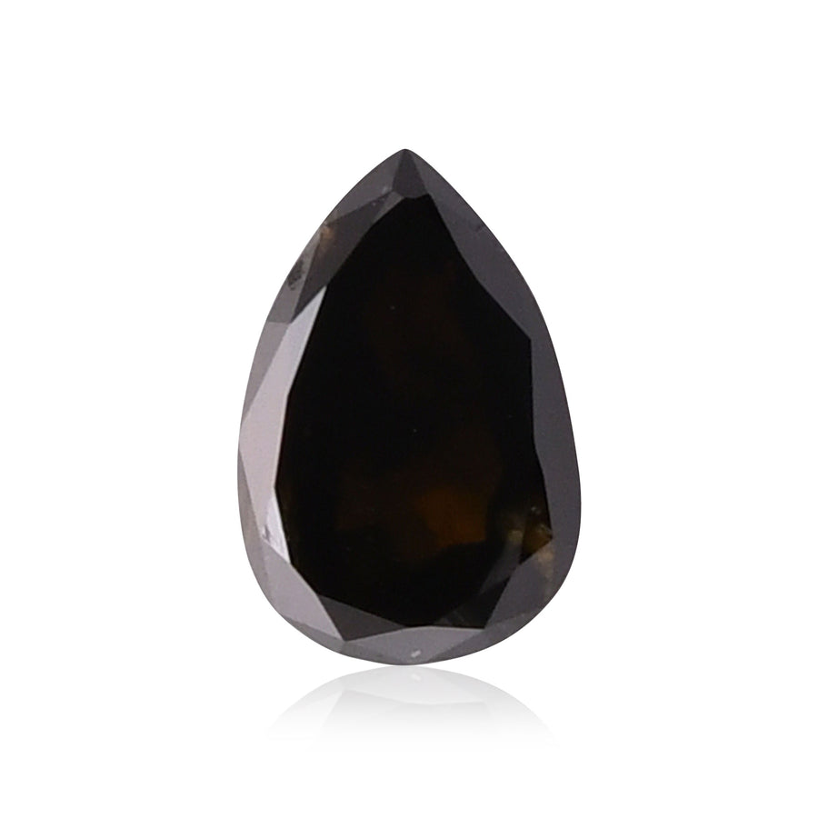 1.06 Carat Fancy Black Pear Diamond  GIA