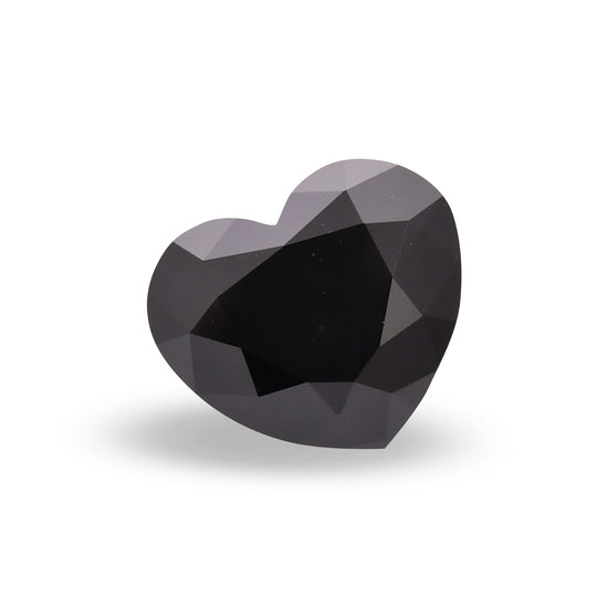 1.24 Carat Fancy Black HEART Diamond  GIA