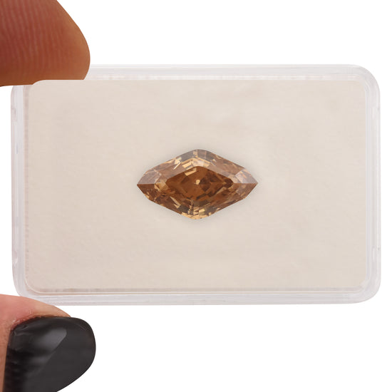 10.05 Carat Fancy Deep Brown Yellow Lozenge Diamond VS1 GIA