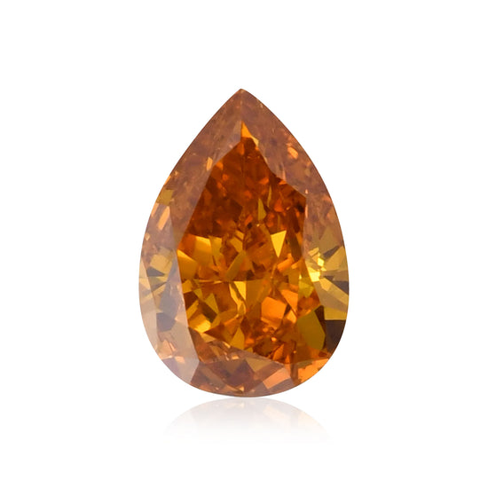 Diamante a pera Fancy Deep Yellow Orange da 0,51 carati SI1 GIA