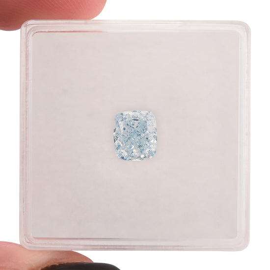 1.02 Carat Fancy Light Blue Cushion Diamond VVS2 GIA