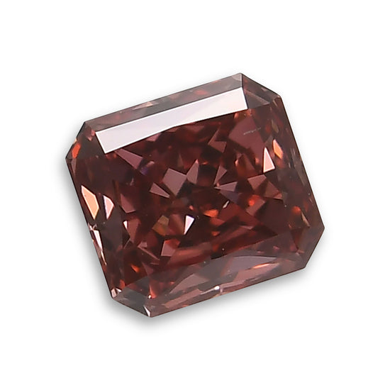0.38 Carat Fancy Red Radiant Diamond VS2 GIA