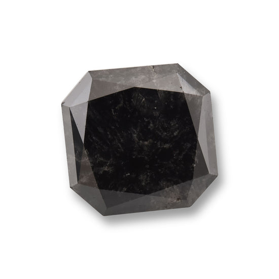 7.27 Carat Fancy Black Radiant Diamond  GIA