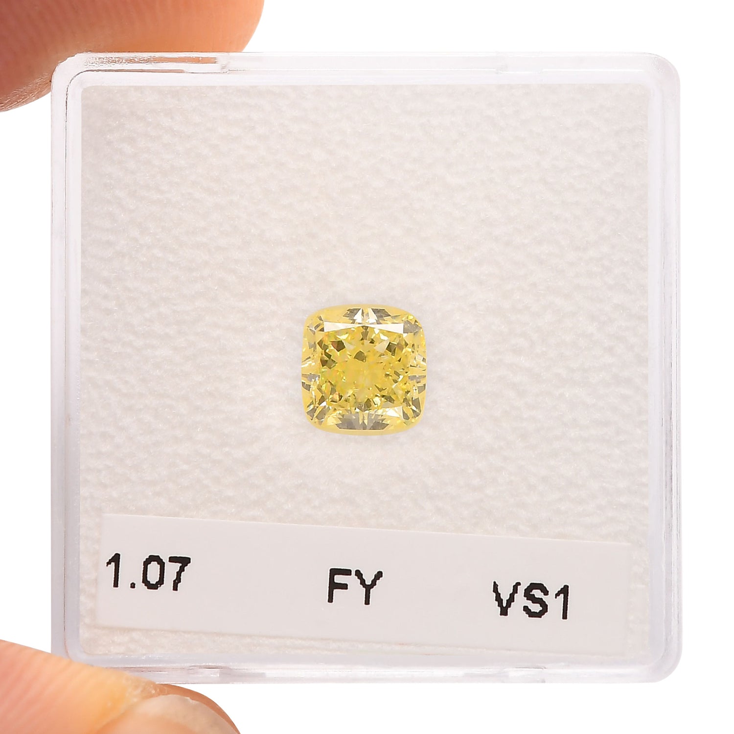 1.07 Carat Fancy Yellow Cushion Diamond VS1 GIA