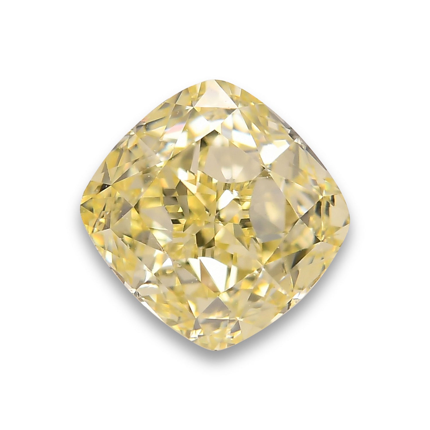 1.78 Carat Fancy Light Yellow Cushion Diamond IF GIA