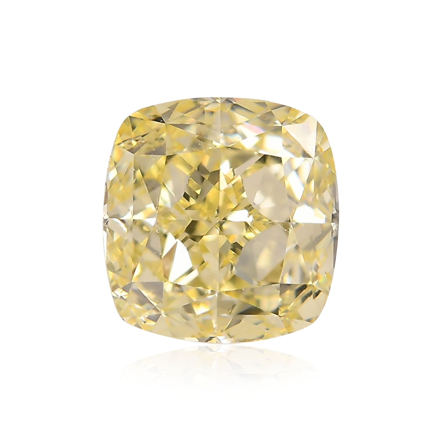 1.78 Carat Fancy Light Yellow Cushion Diamond IF GIA