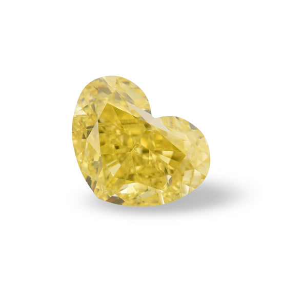 1.01 Carat Fancy Intense Yellow HEART Diamond VS2 GIA