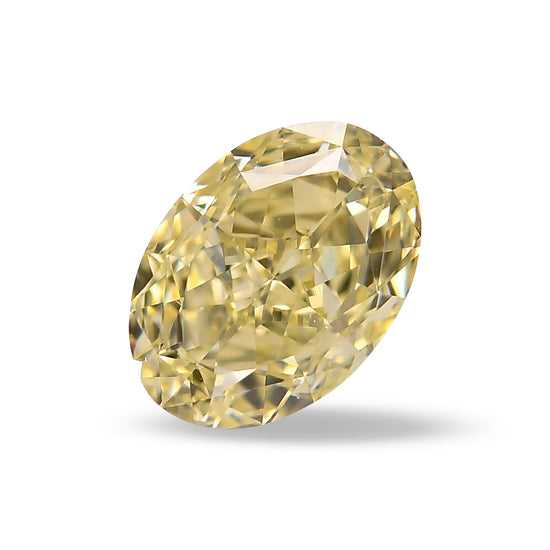Diamante ovale giallo chiaro fantasia da 1.09 carati VS1 GIA