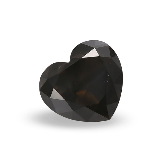 1.50 Carat Fancy Dark Gray HEART Diamond  GIA