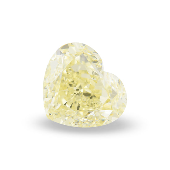 5.56 Carat Fancy Light Yellow HEART Diamond VVS1 GIA