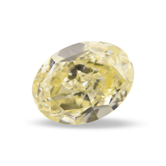 1.51 Carat Fancy Light Yellow Oval Diamond VVS2 GIA