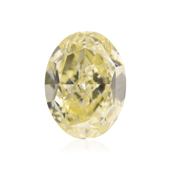 1.51 Carat Fancy Light Yellow Oval Diamond VVS2 GIA