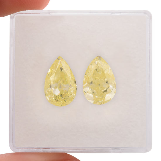 4.16 Carat W-X Pear Diamonds VS2