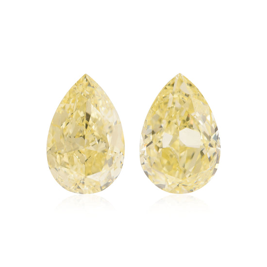 Diamanti a Pera Giallo Chiaro Fantasia 2,07 Carati VVS1