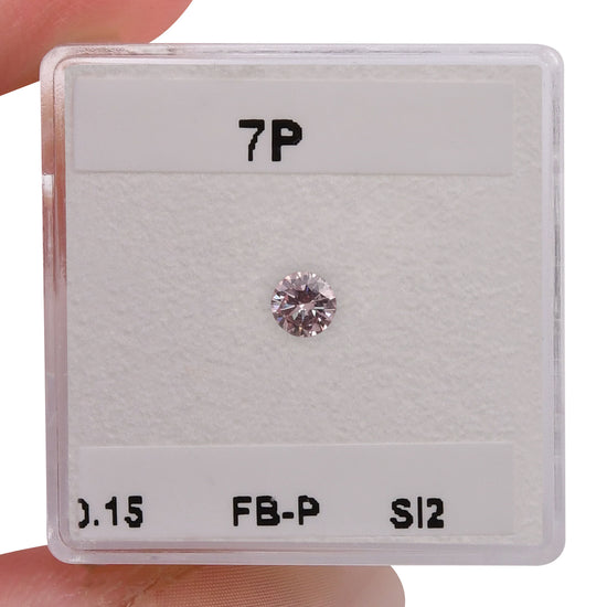 0.15 Carat Fancy Brownish Pink Round Brilliant Argyle Diamond SI2 GIA
