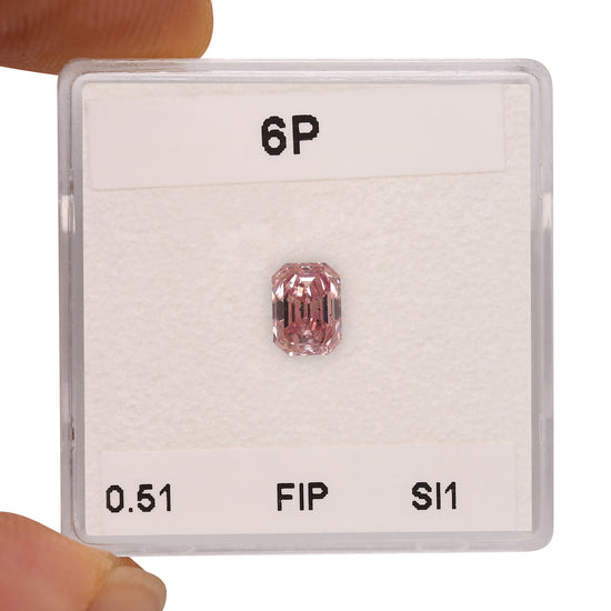 0.51 Carat Fancy Intense Pink Emerald Diamond SI1 ARGYLE & GIA