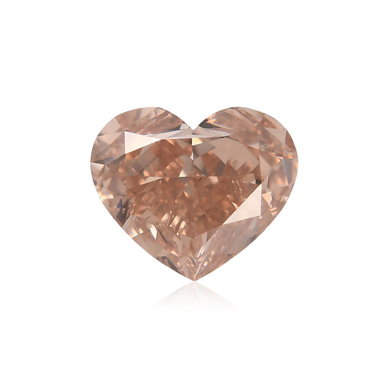 2,66 Karat Fancy Brownish Orangy Pink Heart Diamant VS2 GIA