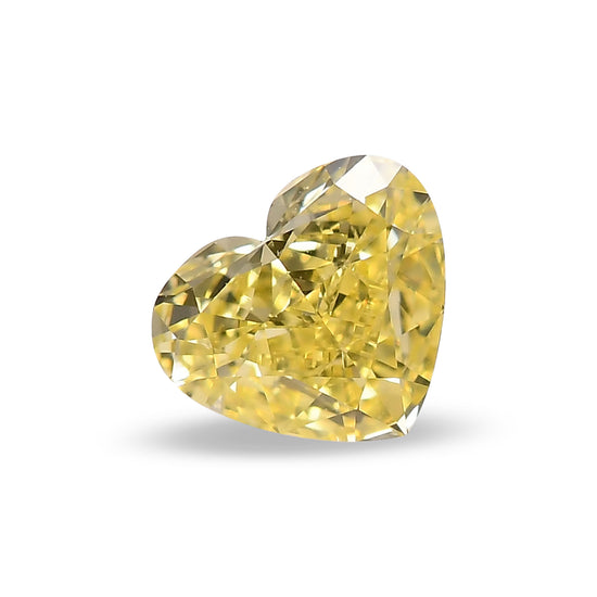 0.73 Carat Fancy Intense Yellow Heart Diamond VS2 GIA
