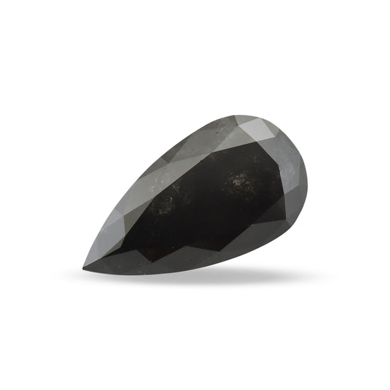 4.89 Carat Fancy Black Pear Diamond  GIA