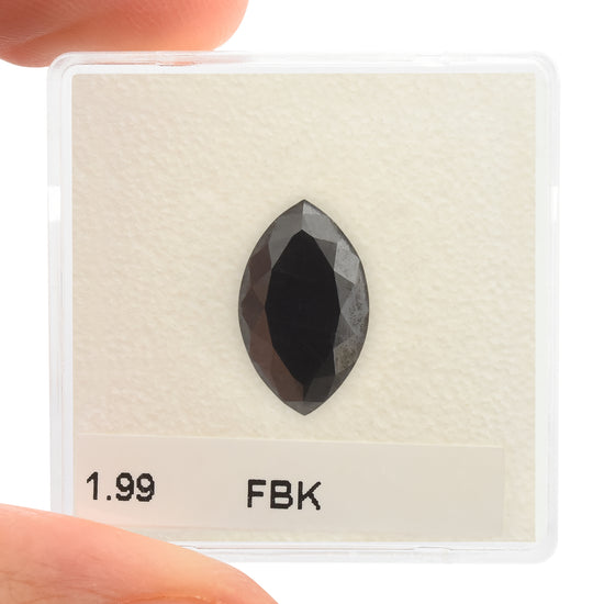 1.99 Carat Fancy Black Marquise Diamond  GIA