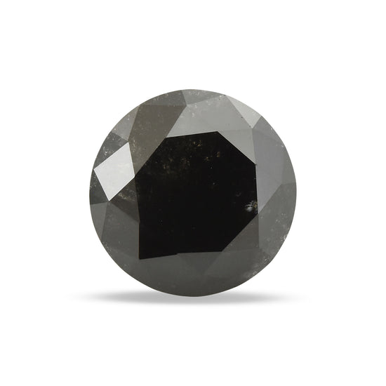 2.90 Carat Fancy Black Round Brilliant Diamond  GIA