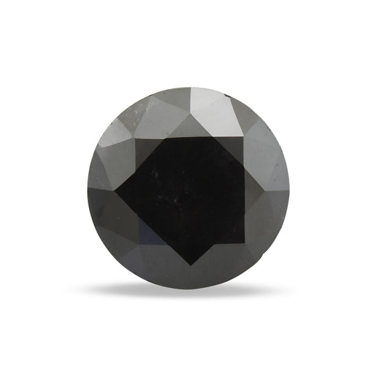 4.39 Carat Fancy Black Round Brilliant Diamond  GIA