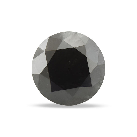 1.68 Carat Fancy Black Round Brilliant Diamond  GIA