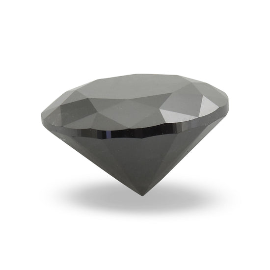 4.43 Carat Fancy Black Round Brilliant Diamond  GIA