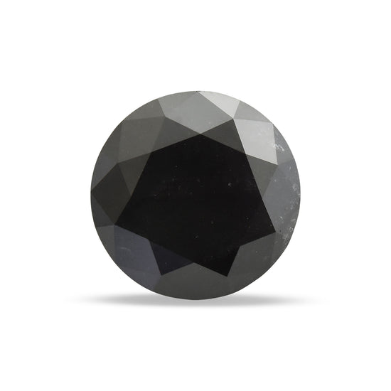 4.43 Carat Fancy Black Round Brilliant Diamond  GIA
