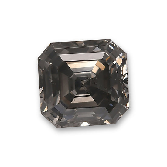 2.00 Carat Fancy Dark Gray Asscher Diamond SI2 GIA