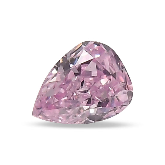 0.10 Carat Fancy Intense Purple Pink Pear Diamond (SI1) GIA