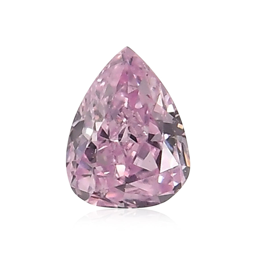 0.10 Carat Fancy Intense Purple Pink Pear Diamond (SI1) GIA