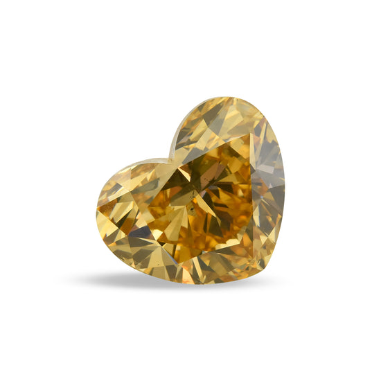 10.47 Carat Fancy Deep Brownish Orangy Yellow Heart Diamond SI1 GIA