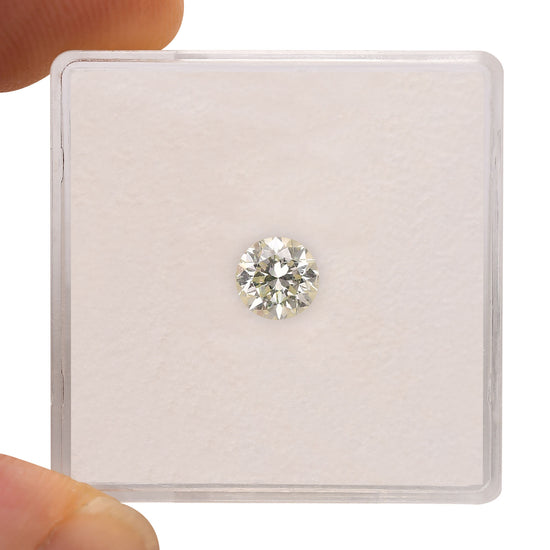 0.54 Carat Light Green Round Brilliant Diamond (SI1) GIA