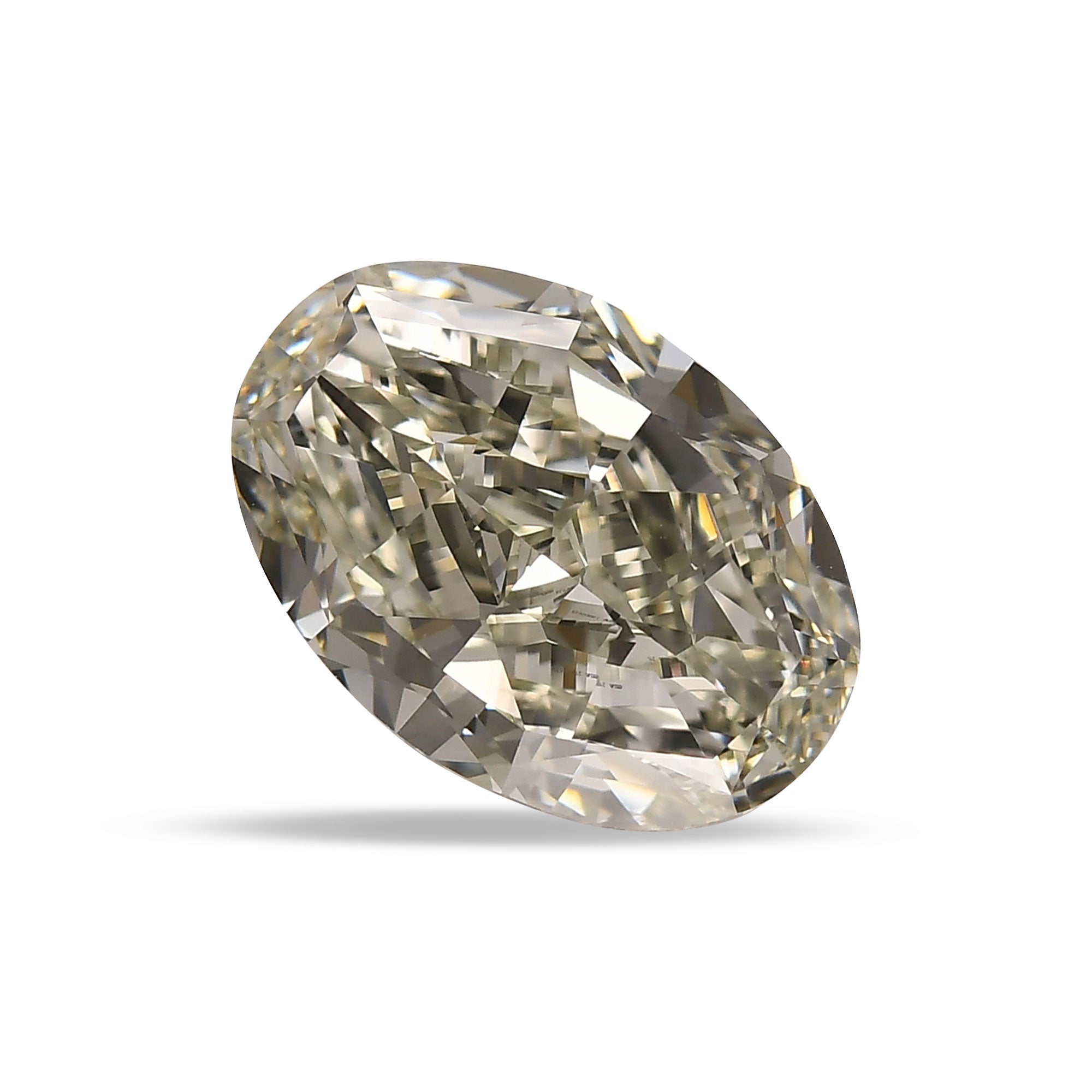 CLASSICAL Diamonds 20〜23 5.02 Carat Fancy Grayish Yellowish Green Oval Diamond VS1 GIA
