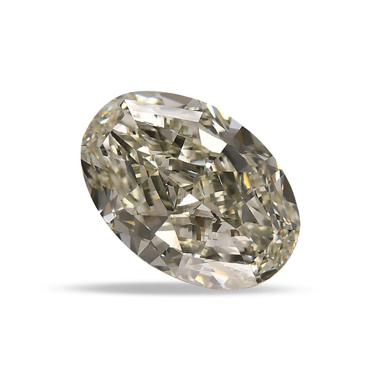 5.02 Carat Fancy Grayish Yellowish Green Oval Diamond VS1 GIA