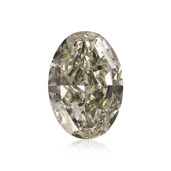 5.02 Karat Fancy Grayish Yellowish Green Oval-Diamant VS1 GIA