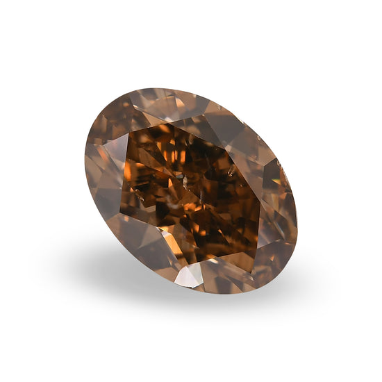 Diamante Ovale Fancy Dark Orange Brown 5.05 carati SI2 GIA