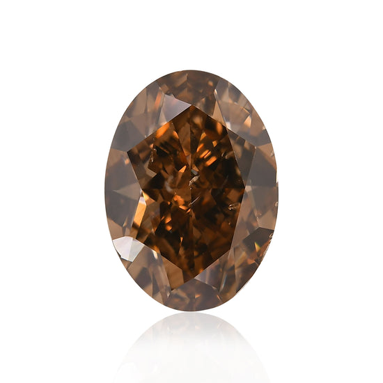 Diamante Ovale Fancy Dark Orange Brown 5.05 carati SI2 GIA